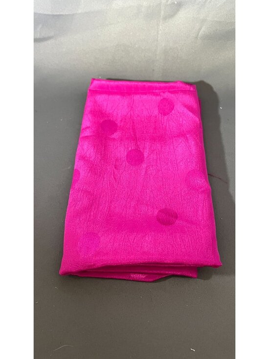 Other - Hot Pink Polka Dot Textured Fabric Piece Folded Material - 1 Yard